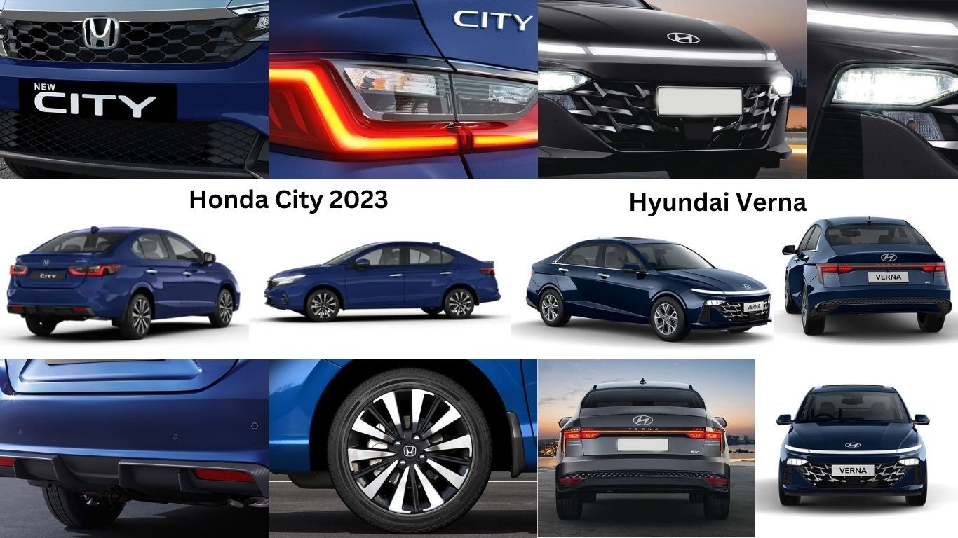 Honda City vs Hyundai Verna Exterior Design