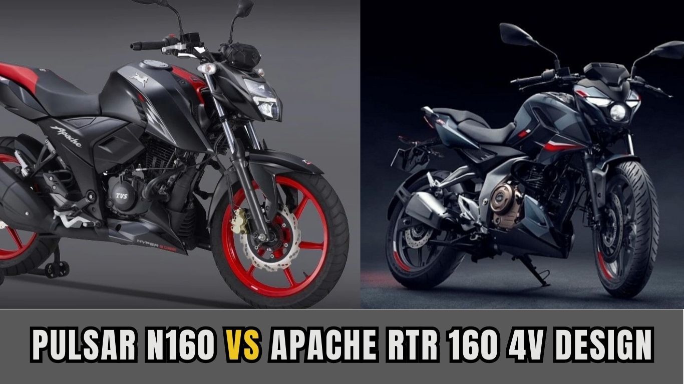 Pulsar n160 vs Apache Rtr 160 4v Design