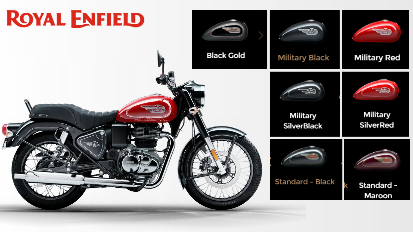 Royal Enfield Bullet 350 SilverRed