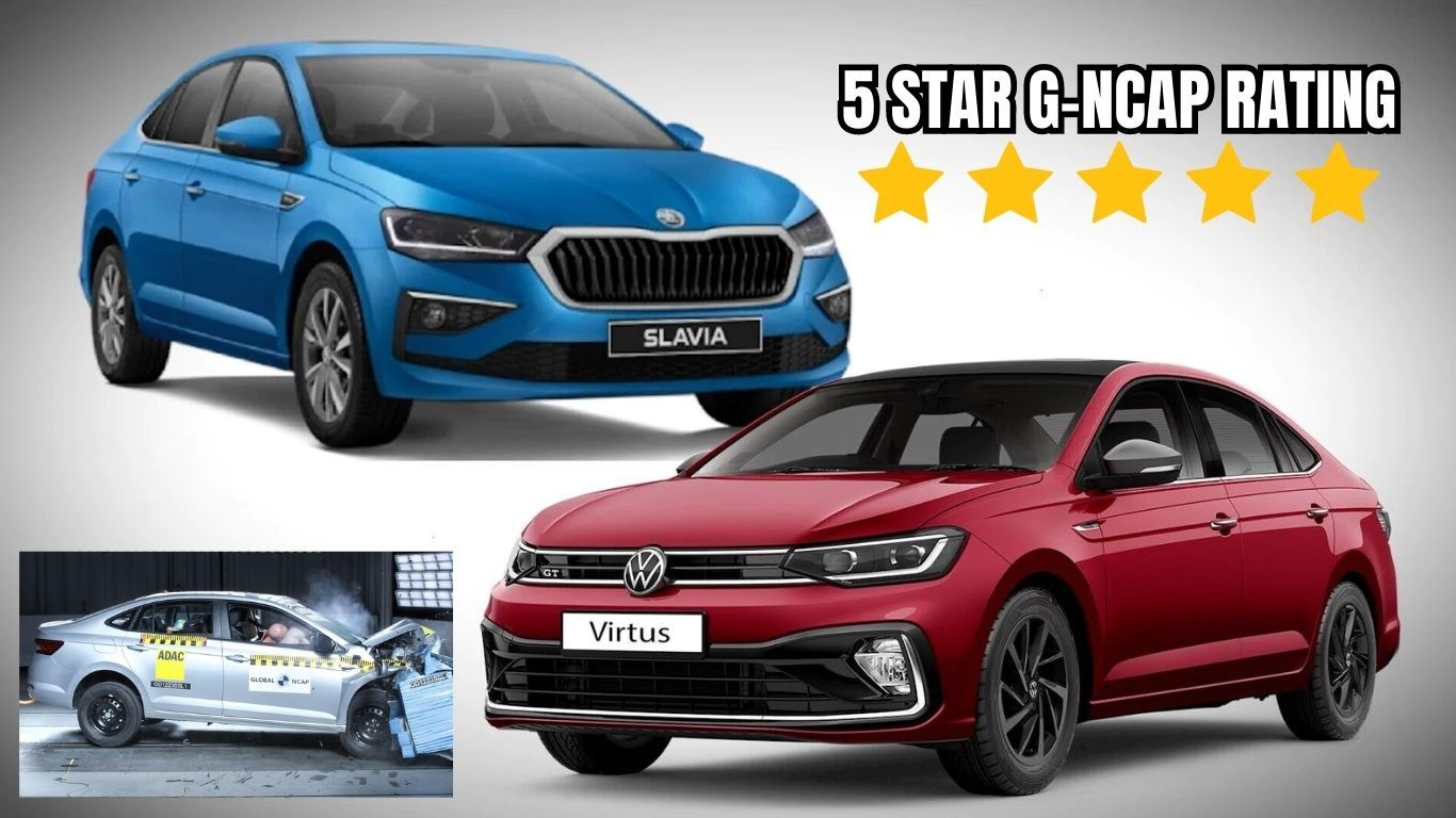 Skoda Slavia and Volkswagen Virtus Gncap 5 star Rating
