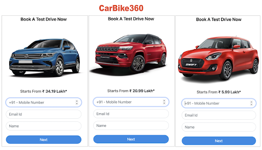 Take a test drive of the chosen car