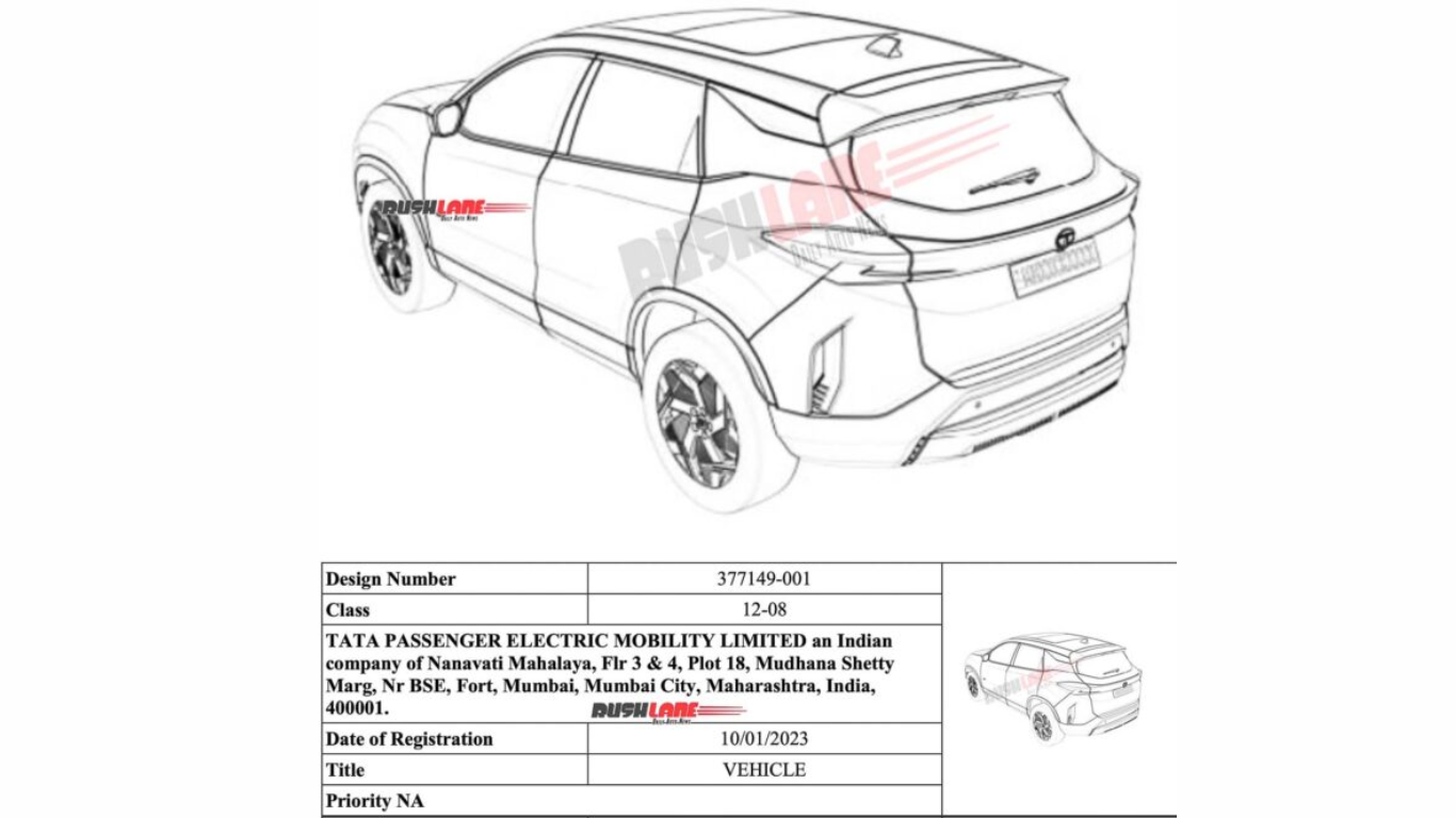 Tata Harrier EV Design Patent Leak
