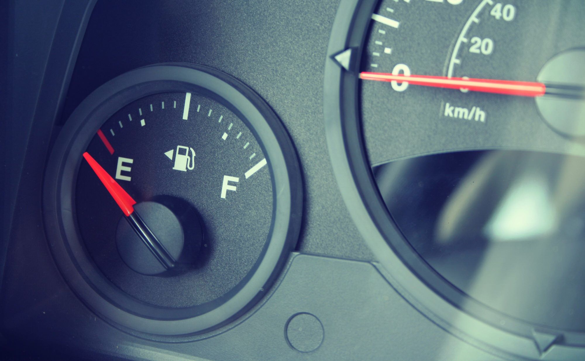 fuel tank at low