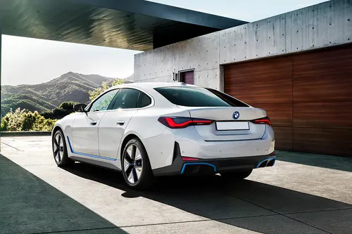 BMW i4 Left Side Rear View BMW i4 Left Side Rear View