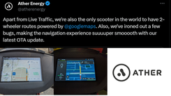 Ather Energy Google Map Feature