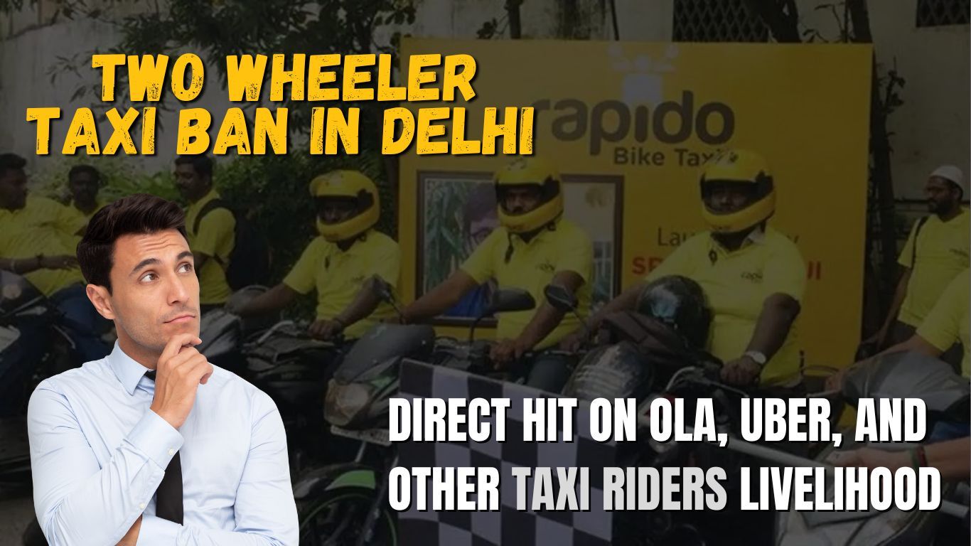 two wheeler taxi ban in delhi